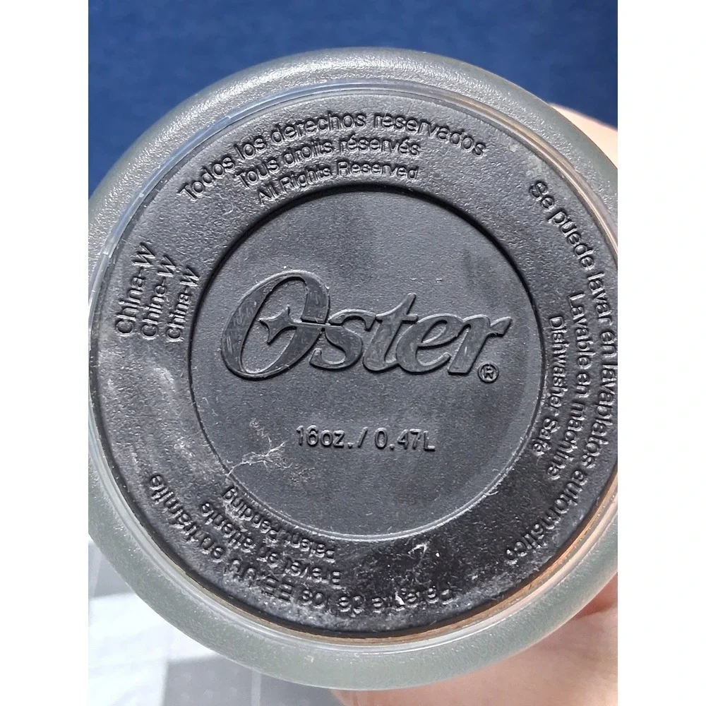 Oster Blend N Go Smoothie Tumbler Clear‎ 16oz W223MG Replacement Cup with Lid